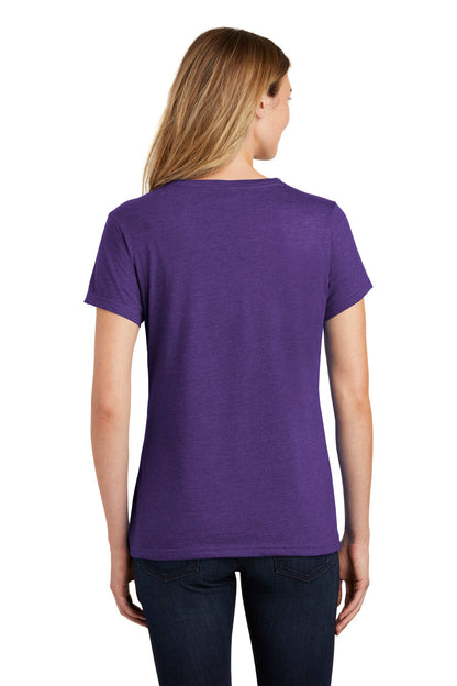 Custom Embroidered Port & Company  Women's Fan Favorite  Blend V-Neck Tee. LPC455V,Team Purple Heather