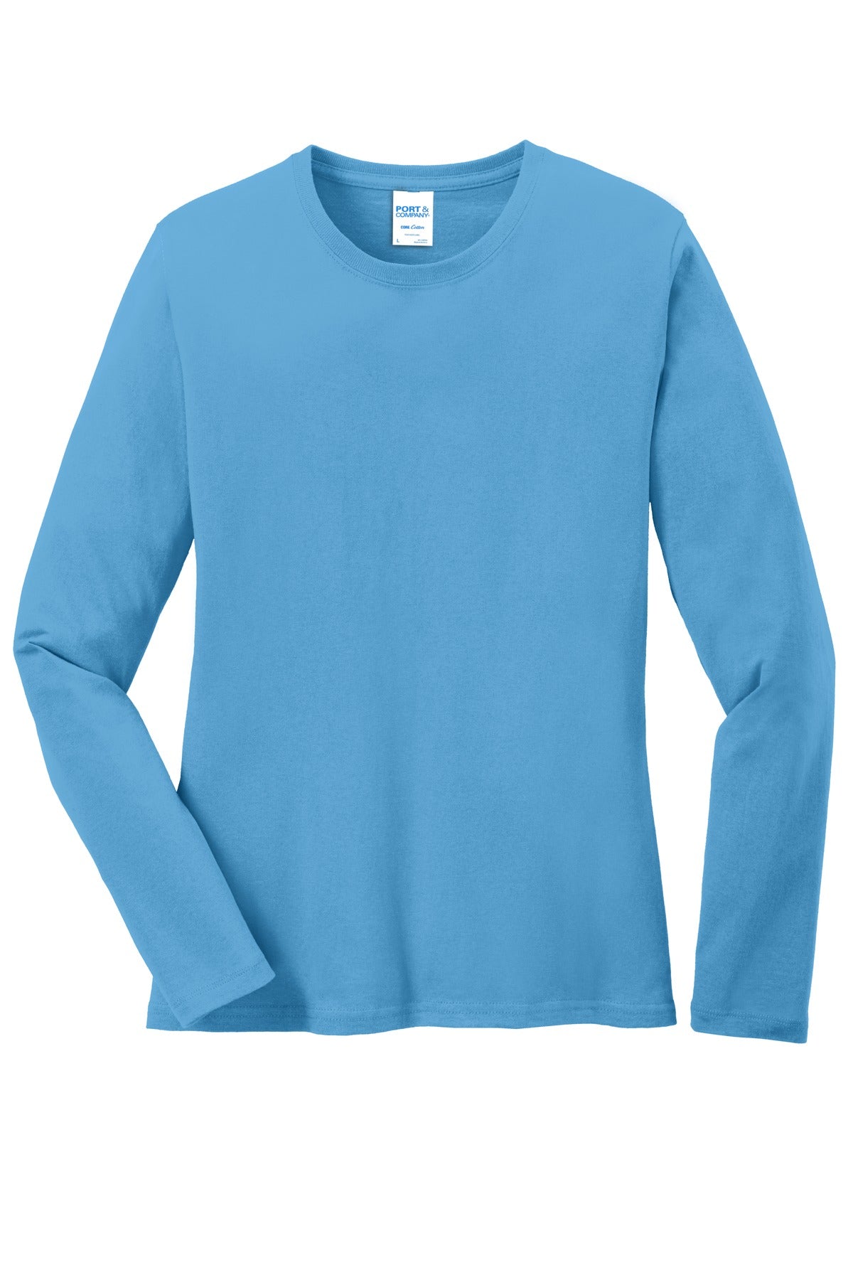 Custom Embroidered Port & Co T-Shirts  in Aquatic Blue