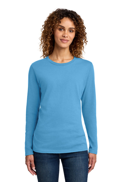 Custom Embroidered Port & Co T-Shirts  in Aquatic Blue
