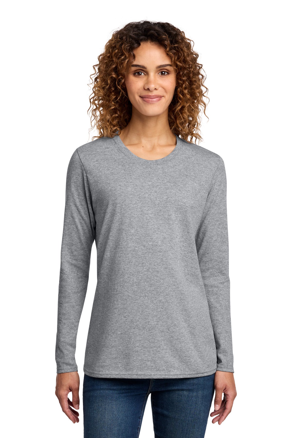 Custom Embroidered Port & Co T-Shirts  in Athletic Heather