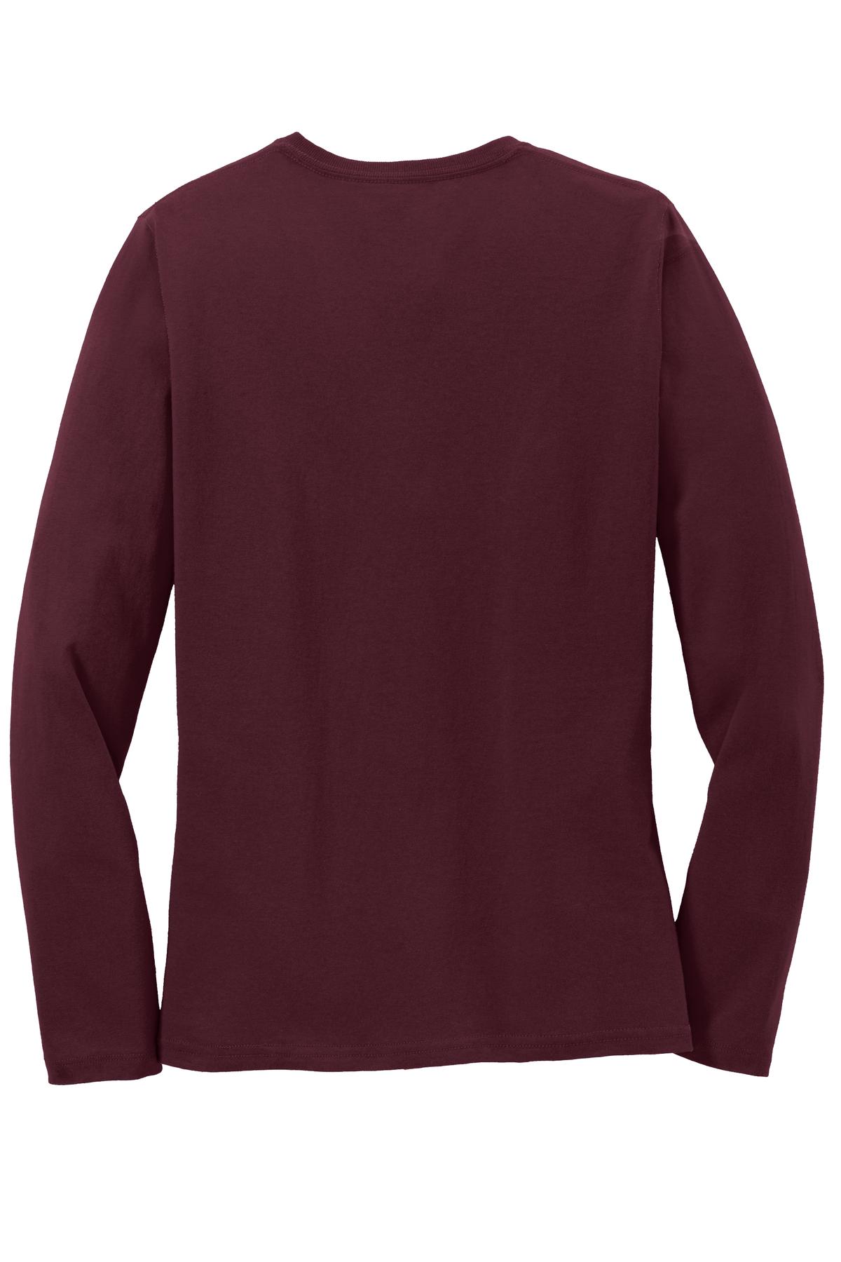 Custom Embroidered Port & Co T-Shirts  in Athletic Maroon