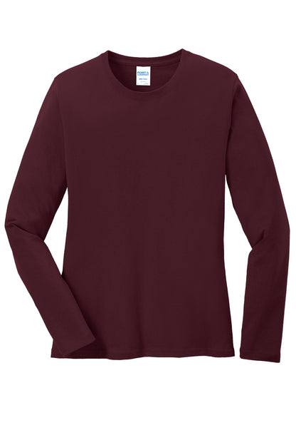Custom Embroidered Port & Co T-Shirts  in Athletic Maroon
