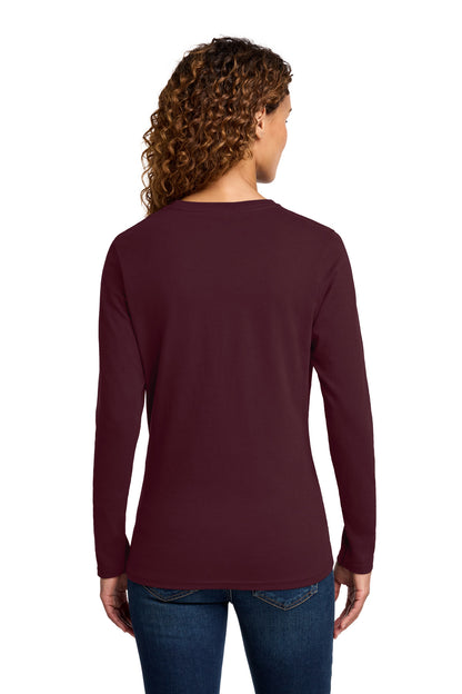 Custom Embroidered Port & Co T-Shirts  in Athletic Maroon
