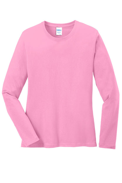 Custom Embroidered Port & Co T-Shirts  in Candy Pink
