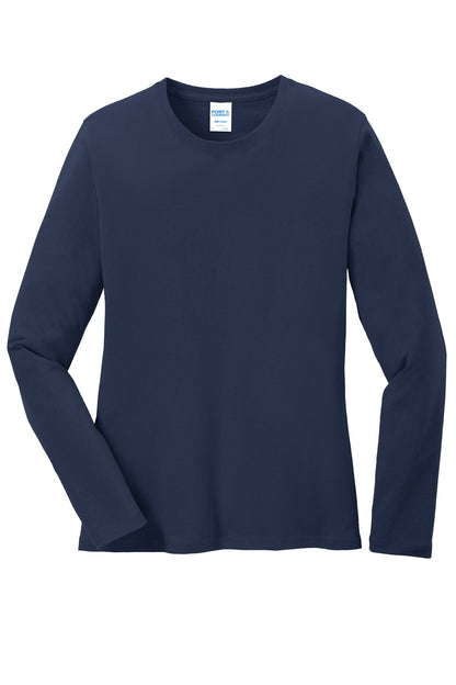 Custom Embroidered Port & Co T-Shirts  in Navy