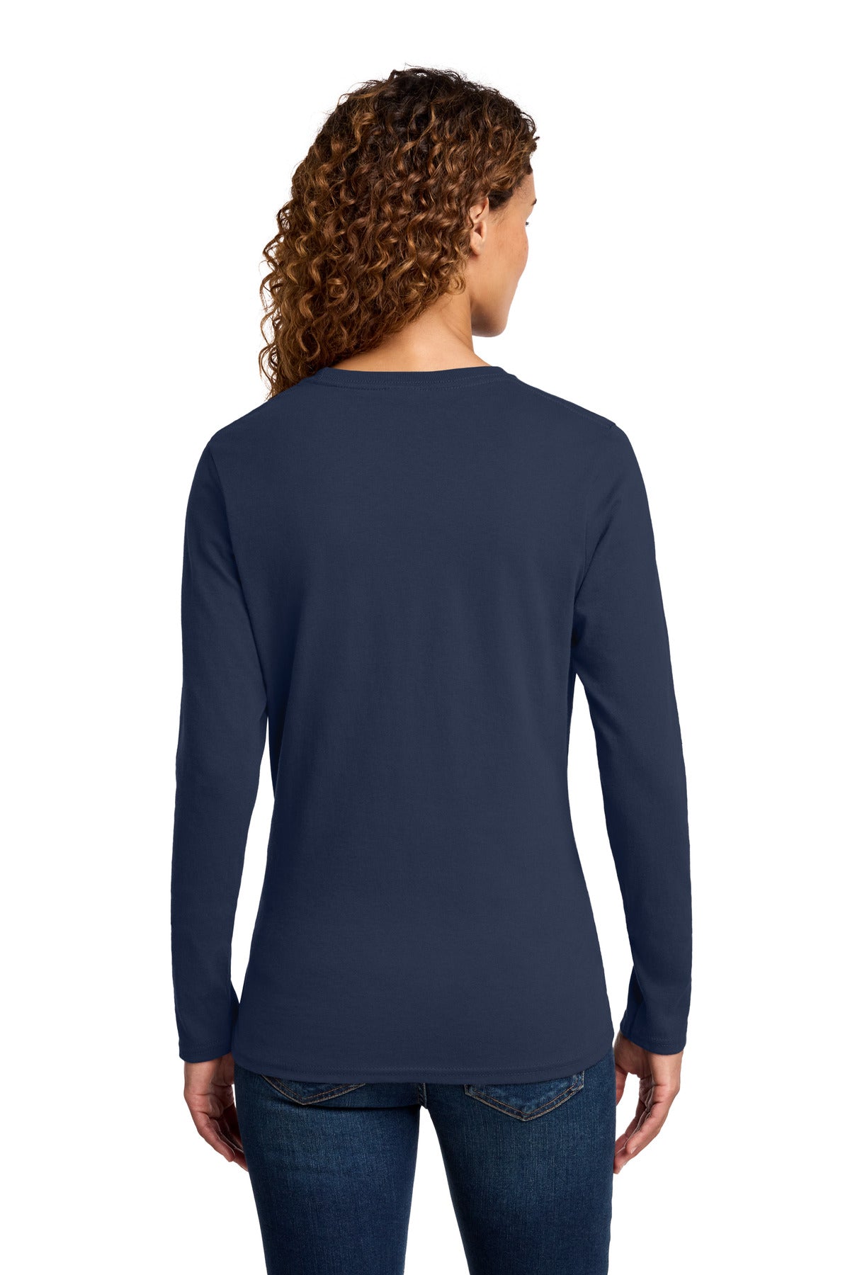 Custom Embroidered Port & Co T-Shirts  in Navy