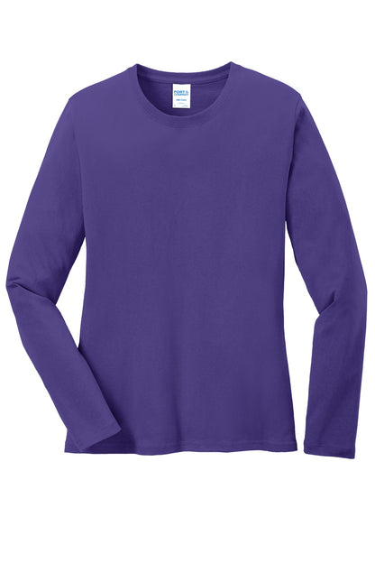 Custom Embroidered Port & Co T-Shirts  in Purple