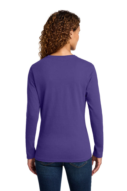 Custom Embroidered Port & Co T-Shirts  in Purple