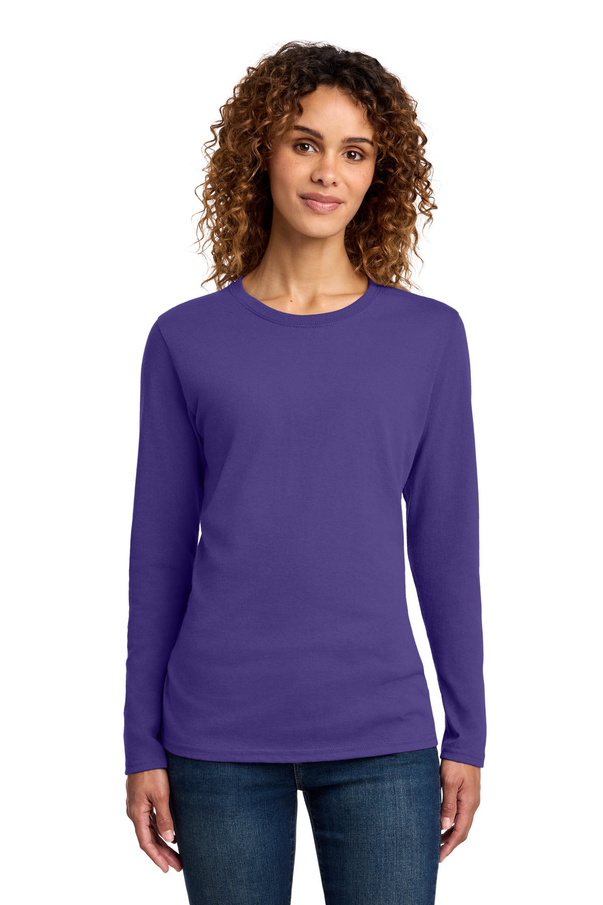 Custom Embroidered Port & Co T-Shirts  in Purple