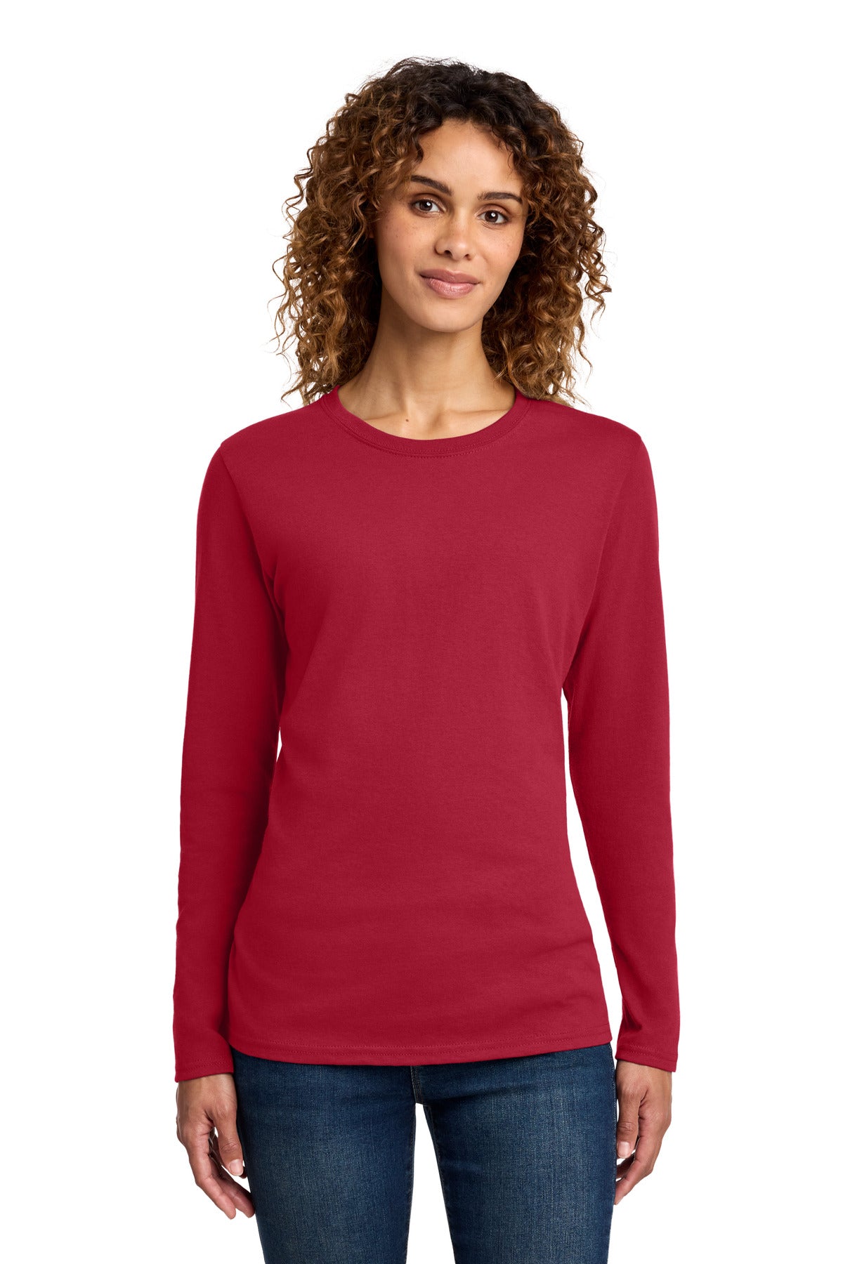 Custom Embroidered Port & Co T-Shirts  in Red
