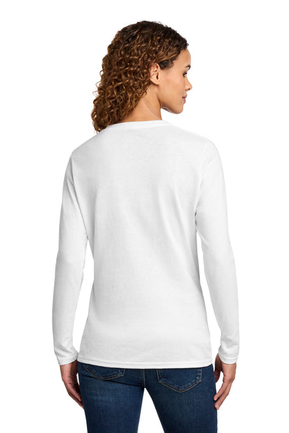 Custom Embroidered Port & Co T-Shirts  in White