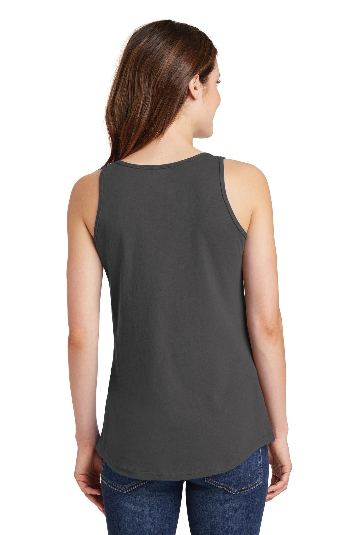 Custom Embroidered Port & Company Women's Core Cotton Tank Top.  LPC54TT,Charcoal