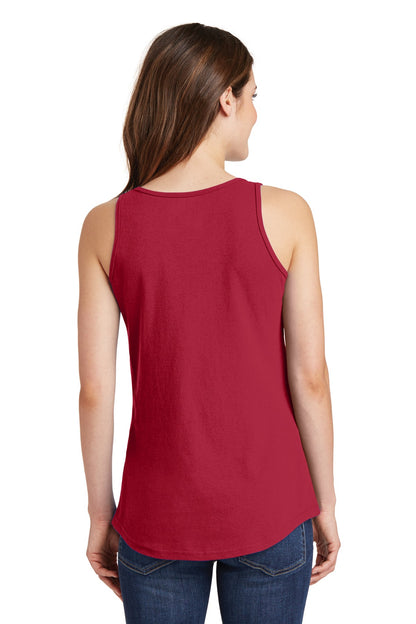 Custom Embroidered Port & Company Women's Core Cotton Tank Top.  LPC54TT,Red