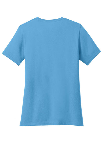 Custom Embroidered Port & Co T-Shirts  in Aquatic Blue