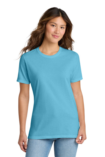 Custom Embroidered Port & Co T-Shirts  in Aquatic Blue