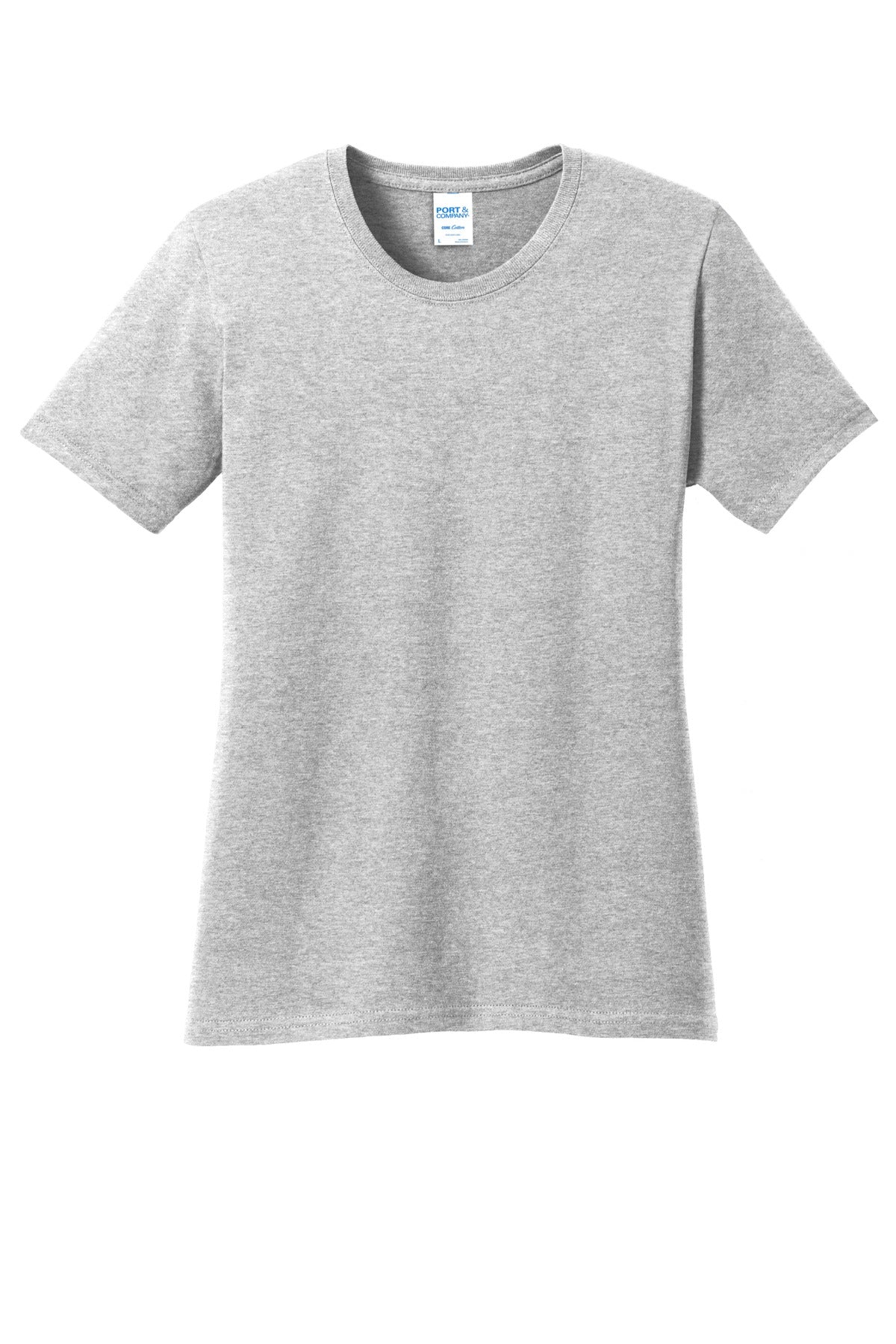 Custom Embroidered Port & Co T-Shirts  in Ash