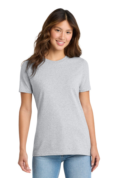 Custom Embroidered Port & Co T-Shirts  in Ash