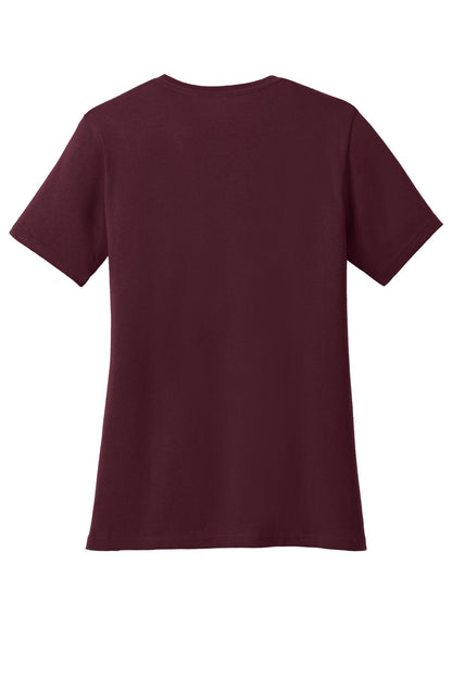 Custom Embroidered Port & Co T-Shirts  in Athletic Maroon