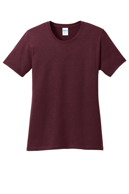 Custom Embroidered Port & Co T-Shirts  in Athletic Maroon