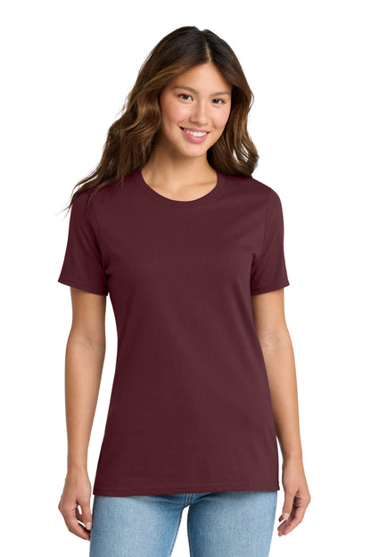Custom Embroidered Port & Co T-Shirts  in Athletic Maroon