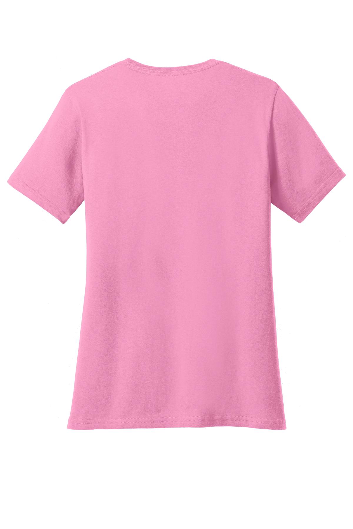 Custom Embroidered Port & Co T-Shirts  in Candy Pink