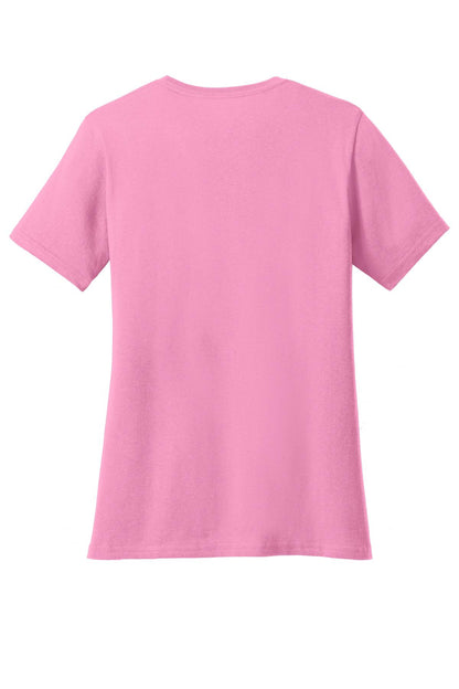 Custom Embroidered Port & Co T-Shirts  in Candy Pink