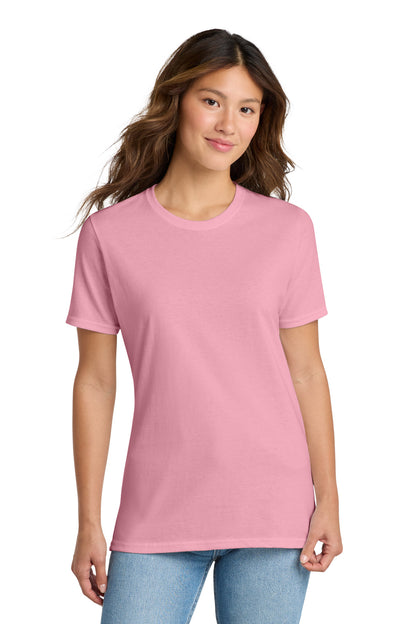 Custom Embroidered Port & Co T-Shirts  in Candy Pink