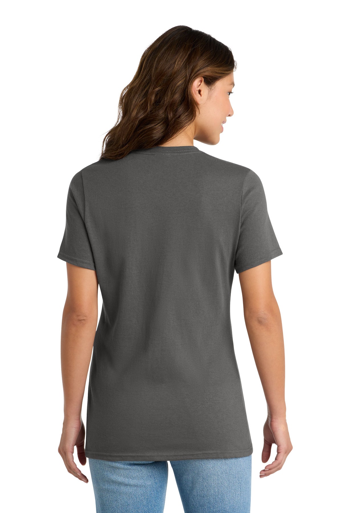 Custom Embroidered Port & Co T-Shirts  in Charcoal