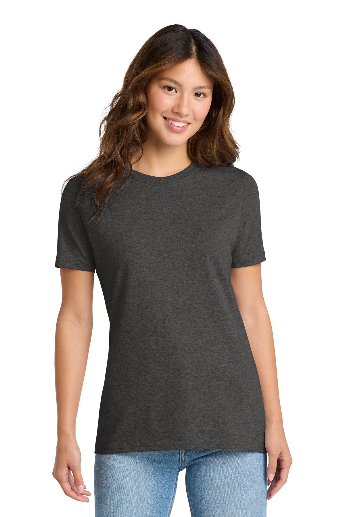 Custom Embroidered Port & Co T-Shirts  in Dark Heather Grey