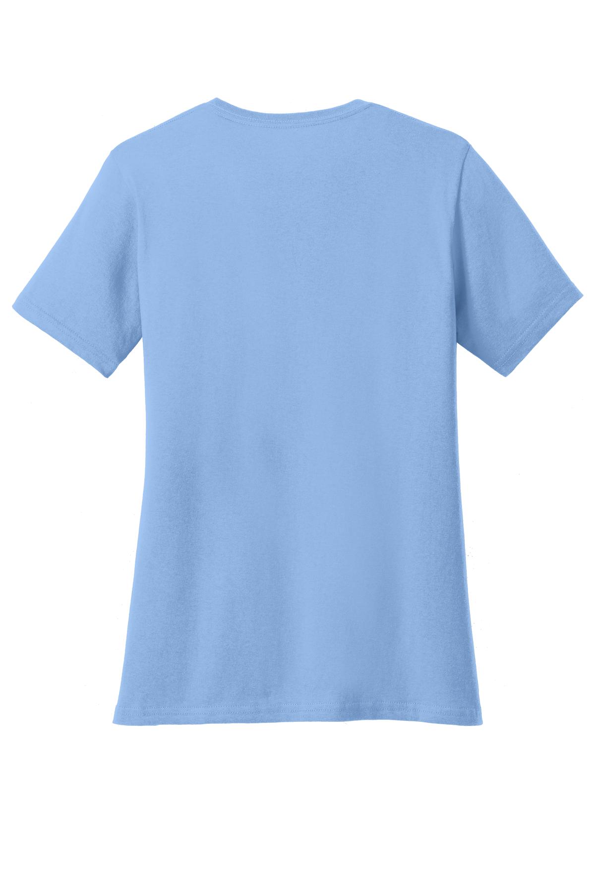 Custom Embroidered Port & Co T-Shirts  in Light Blue