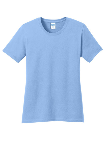 Custom Embroidered Port & Co T-Shirts  in Light Blue
