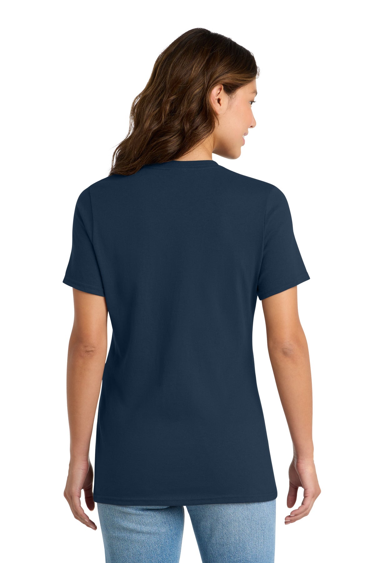 Custom Embroidered Port & Co T-Shirts  in Navy