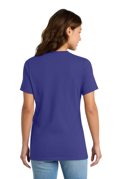 Custom Embroidered Port & Co T-Shirts  in Purple