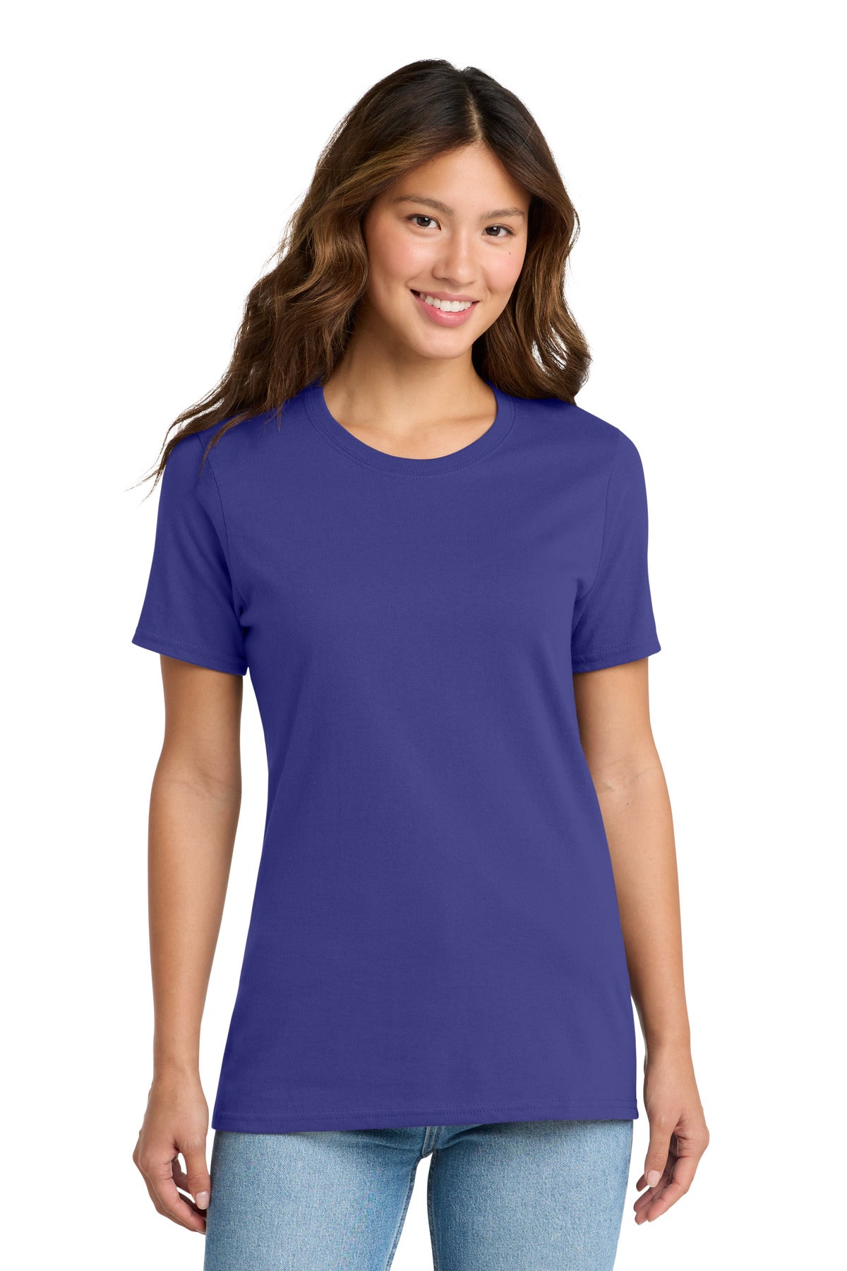 Custom Embroidered Port & Co T-Shirts  in Purple