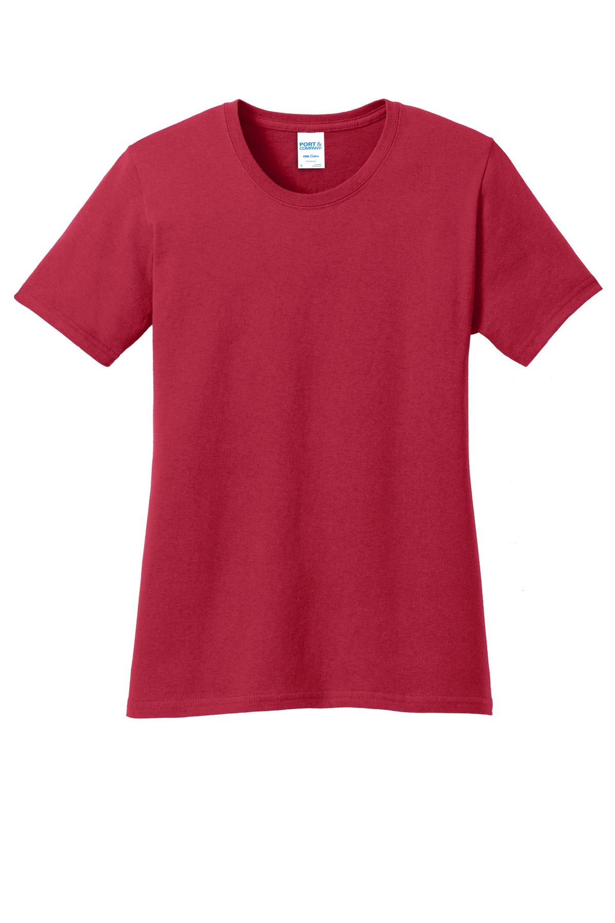 Custom Embroidered Port & Co T-Shirts  in Red