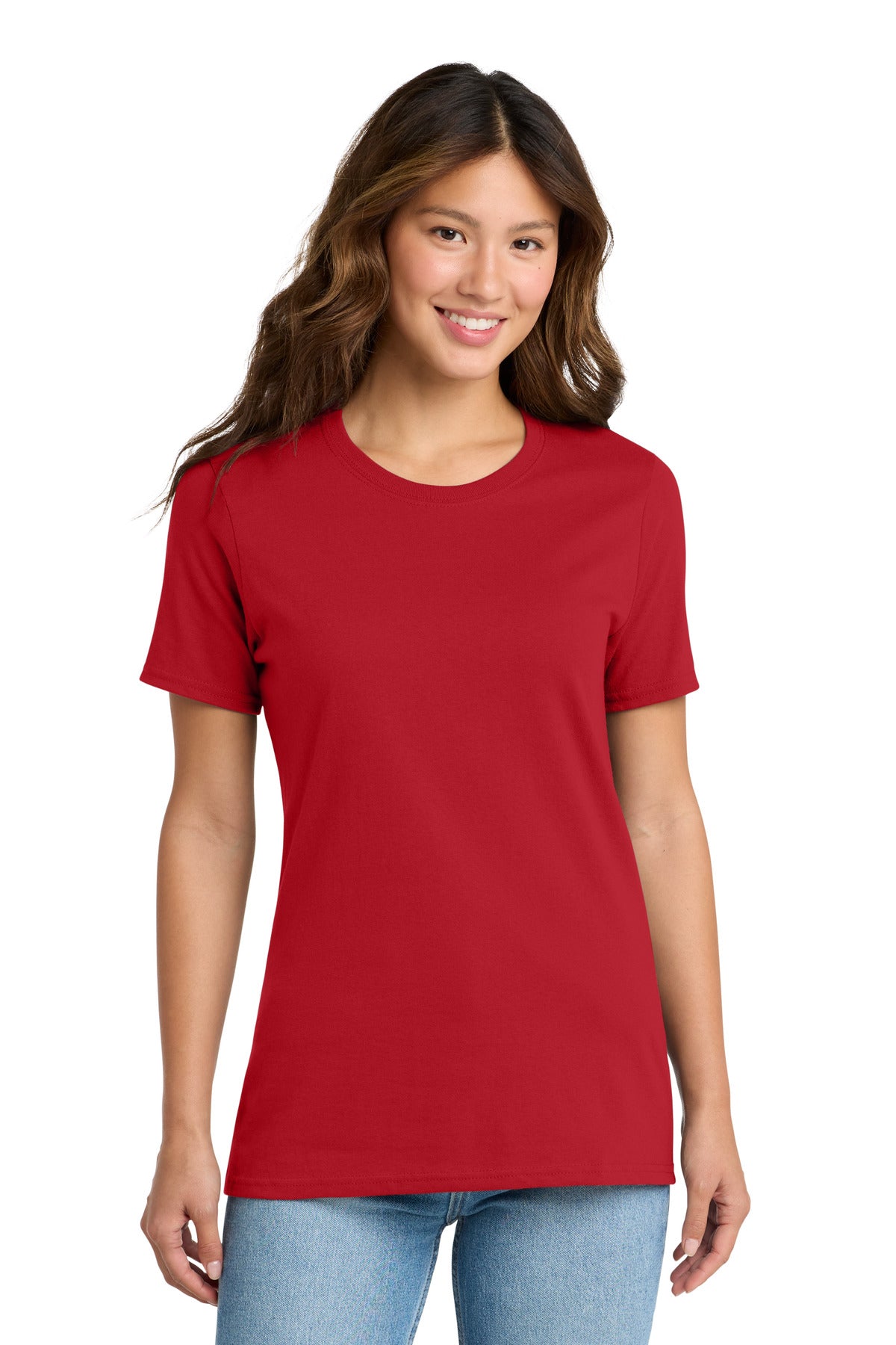Custom Embroidered Port & Co T-Shirts  in Red