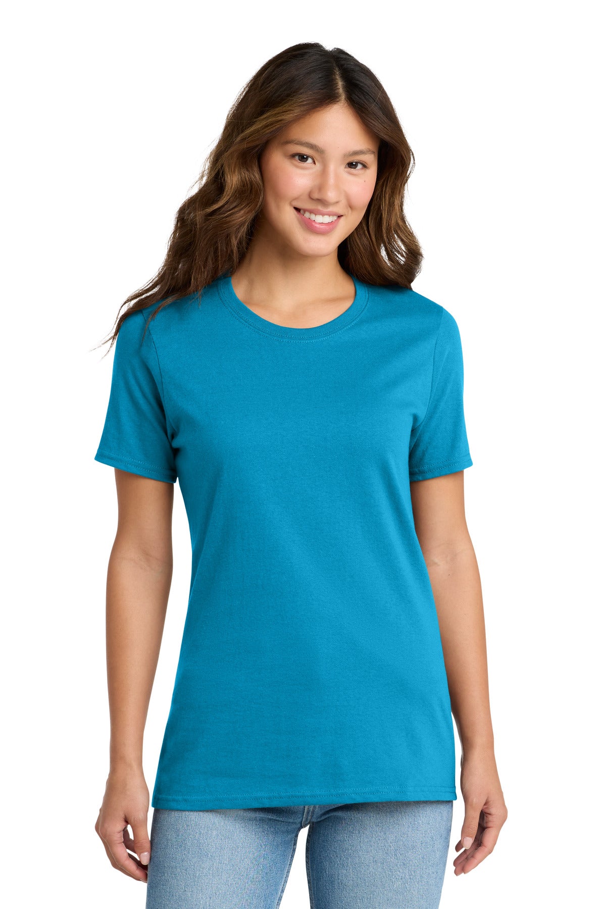 Custom Embroidered Port & Co T-Shirts  in Sapphire