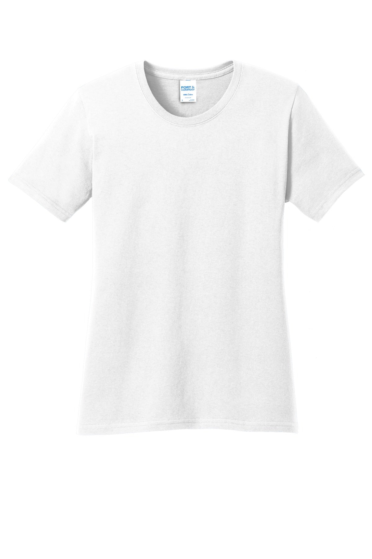 Custom Embroidered Port & Co T-Shirts  in White