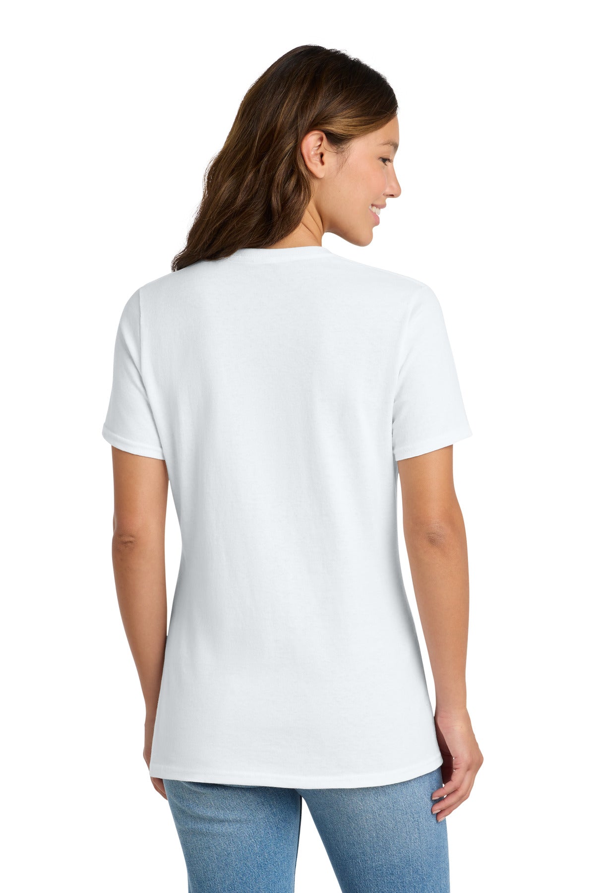 Custom Embroidered Port & Co T-Shirts  in White
