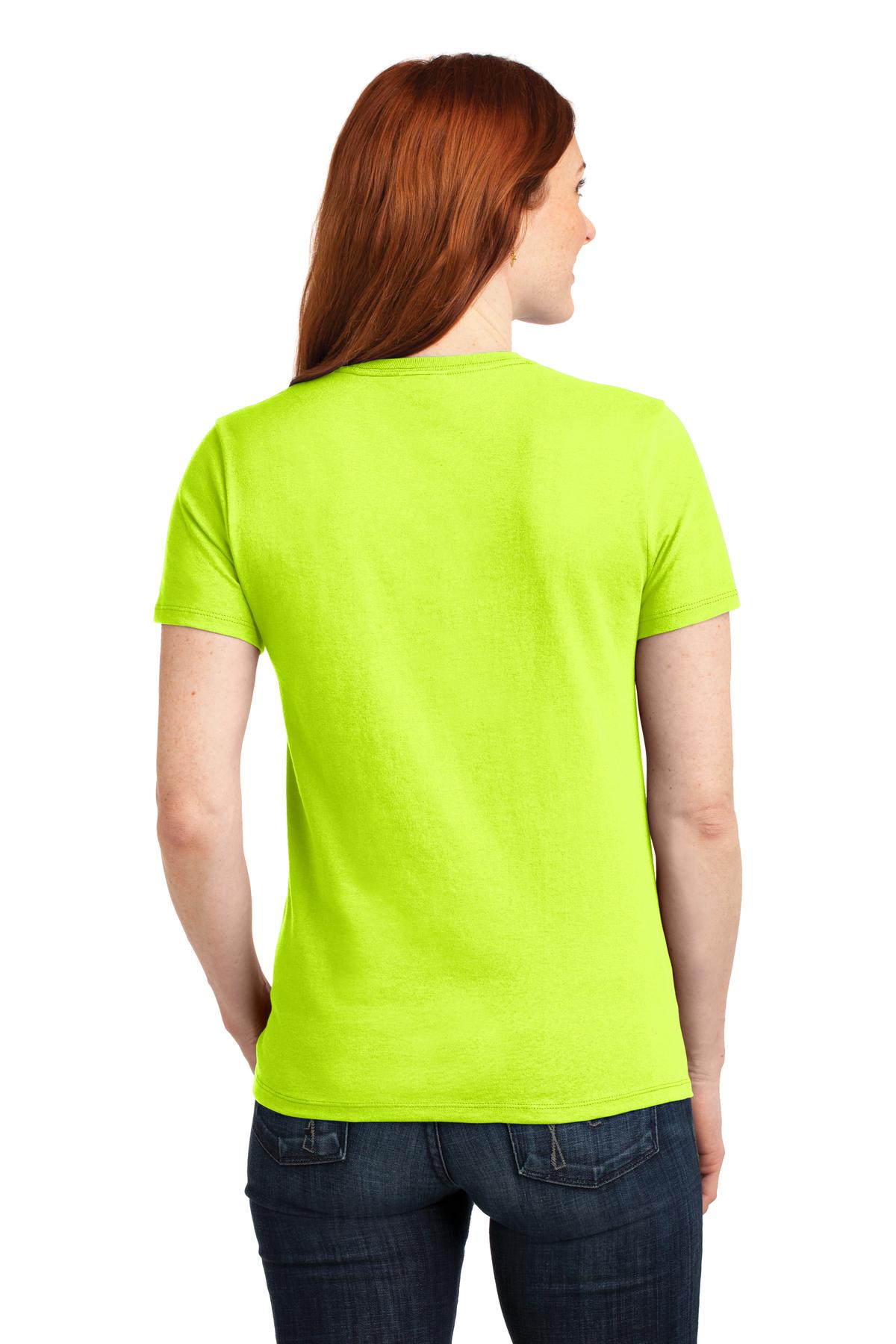 Custom Embroidered Port & Co Clothing in Safety Green