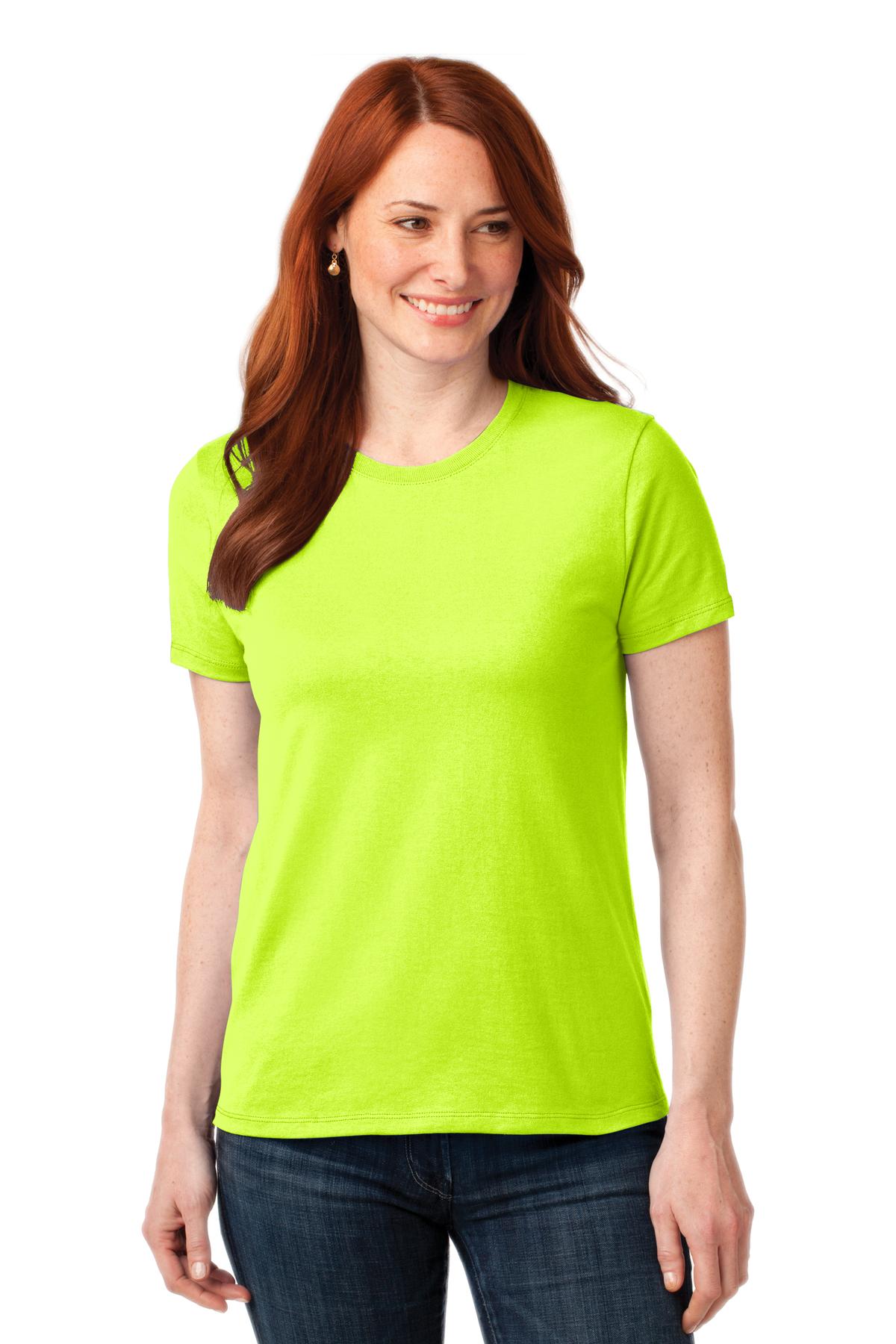 Custom Embroidered Port & Co Clothing in Safety Green