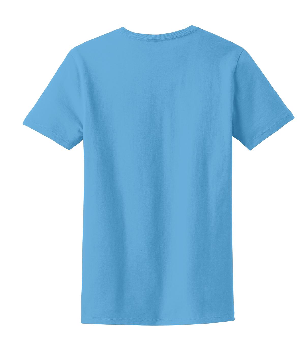 Custom Embroidered Port & Co T-Shirts  in Aquatic Blue