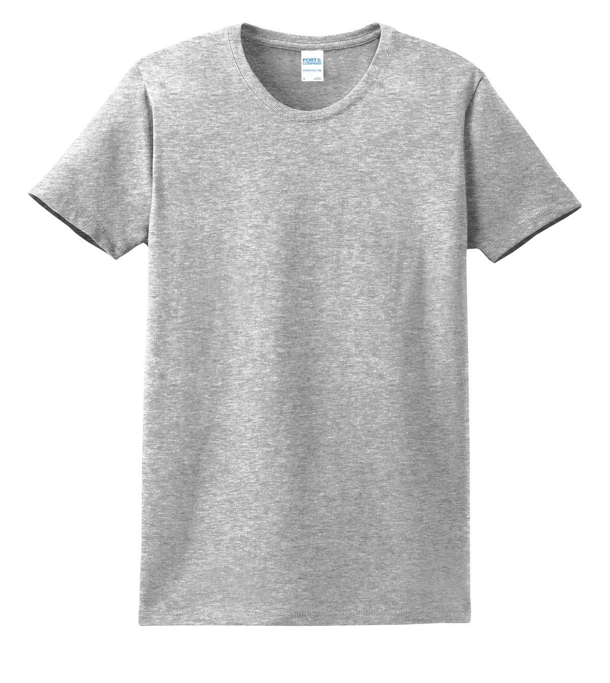 Custom Embroidered Port & Co T-Shirts  in Ash