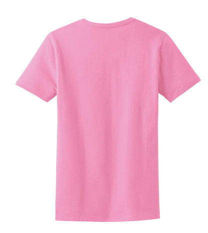 Custom Embroidered Port & Co T-Shirts  in Candy Pink