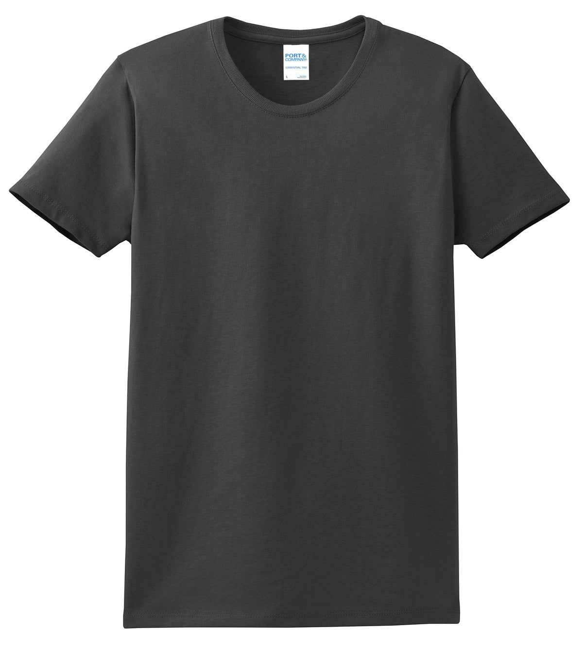 Custom Embroidered Port & Co T-Shirts  in Charcoal