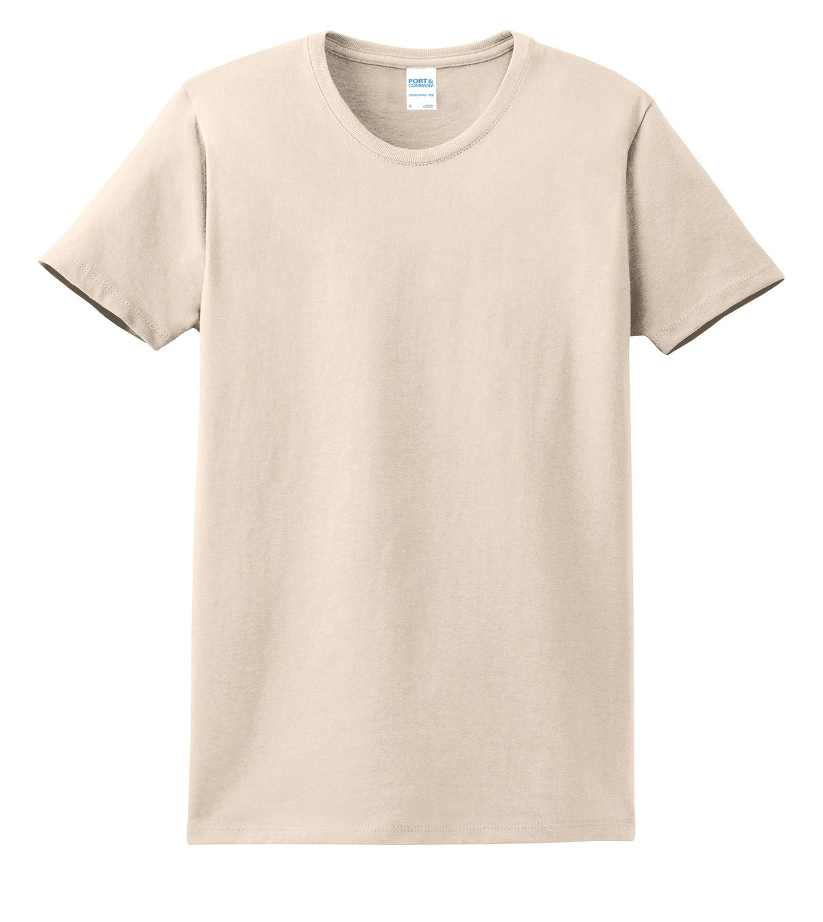 Custom Embroidered Port & Co T-Shirts  in Natural