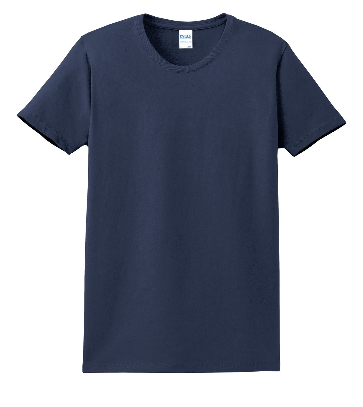 Custom Embroidered Port & Co T-Shirts  in Navy