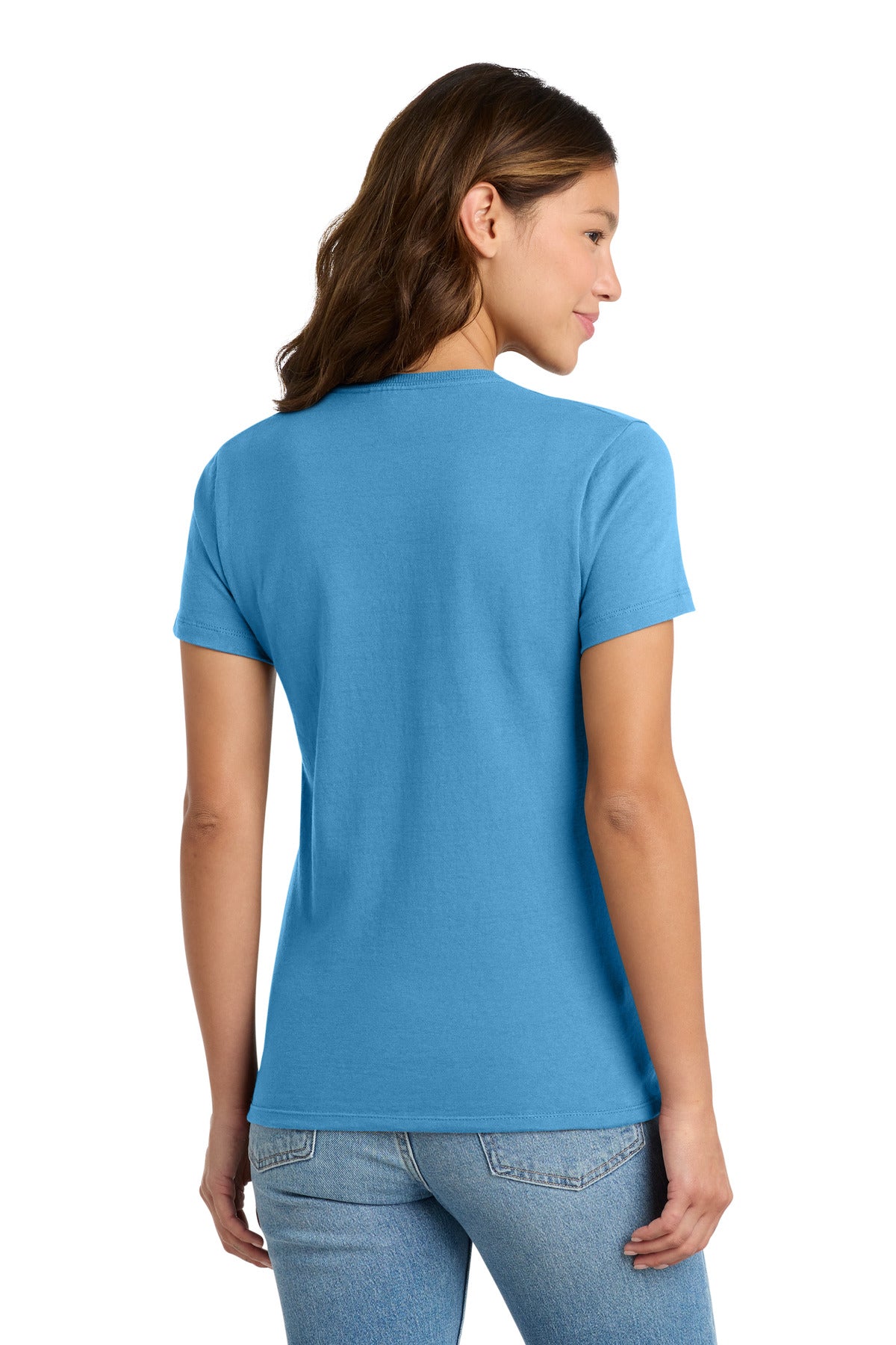 Custom Embroidered Port & Co T-Shirts  in Aquatic Blue