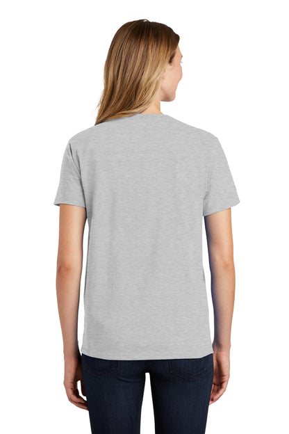 Custom Embroidered Port & Co T-Shirts  in Ash