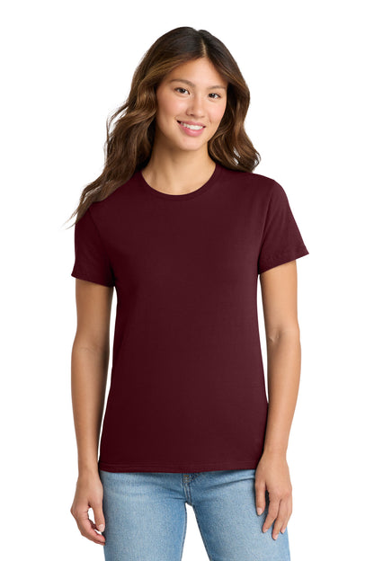 Custom Embroidered Port & Co T-Shirts  in Athletic Maroon
